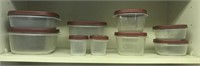 Lot of 9 Rubbermaid Food Containers