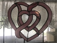 Pink Stained Glass Looking Hanging Heart