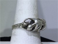 Sterling Silver Erotic Ring - size 7.75