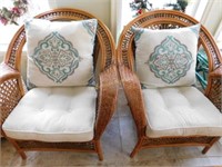 2 Pier 1 Import wicker arm chairs