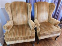2 Pearson wingback arm chairs