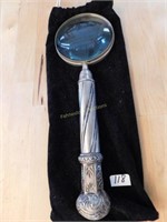 magnifying glass w/12" silver type handle