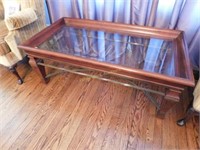 beveled glass top coffee table (28w x 52L)