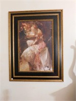 lg framed painting (38-1/2w x 50-1/4H
