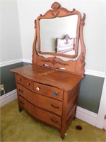 early oak dresser w/mirror