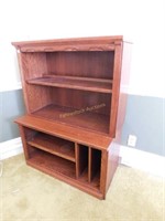 2pc oak bookcase/cabinet