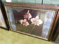 framed floral print (42-3/8w x 30-1/4h)