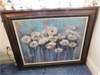 lg floral painting (signed)