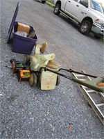 Electric Lawn Mower, Extra Parts, & Batteries -