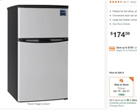 RCA Stainless Steel Design 3.2 Cu.Ft. Refrigerator