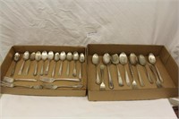 2 FLAT BOXES OF ROGERS SILVERWARE