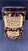 Bowers peanut crunch adv. tin