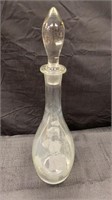 16in Tall Etched Decanter