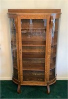 Antique Tiger Oak China Cabinet