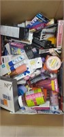 Box lot of miscellaneous makeup health & beauty