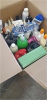 Box Lot of Assorted Soap, Shampoo, Lotion