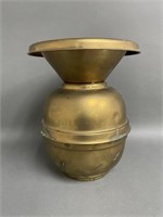 Early Large Brass Spittoon 11" (English Tavern)