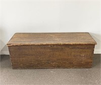Grained Paint Pine Blanket Box Circa 1940-50