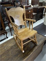 Small Childs Maple Stenciled Rocker