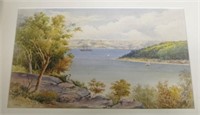Early Australian School watercolour Sydney Harbour