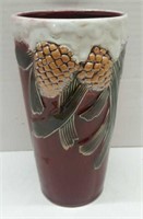 Pottery Vase With Pinecones