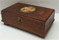 Cedar Jewelry Box With Wood Design
