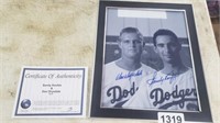 SANDY KOUFAX AND DON DRYSDALE SIGNED WITH COA