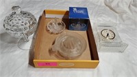 Crystal Ringholder, Candy Dish, Clock, Juicer