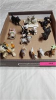 Vtg Ceramic Animals, Bone China Elephants, Dogs