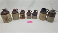 Vintage Stoneware Jugs - (2) Full unopened Syrup