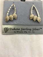 1" Sterling Earrings Pierced