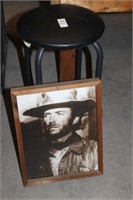 STOOL AND CLINT EASTWOOD PRINT