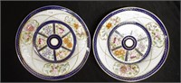 Two antique New Hall deep plates