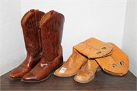 ONE PAIR OF TONY LAMA BOOTS AND SANDERS BOOTS