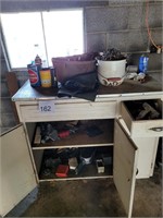 CABINET WITH CONTENTS, LOTS OF NAILS