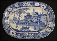 Small blue & white pearlware serving plate