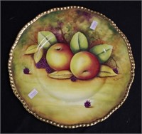 Coalport signed hand painted display plate