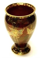 Early Crown Devon lustre butterfly vase