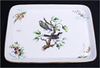 Victorian Worcester hand painted oblong tray