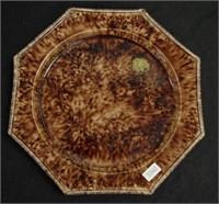 Antique Whieldon octagonal plate