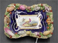 Rare Chamberlain Worcester shell encrusted dish