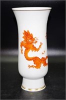 Meissen Dragon decorated mantle vase