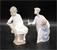 Two Lladro young boy figurines