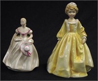 Two figurines: Coalport and Royal Worcester