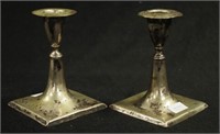Pair Georgian era Austrian silver candlesticks