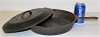 “Long Life” Vintage Iron Skillet 1759 & Lid