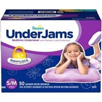 Underjams Bedtime Underwear Girls Size S/M 50ct