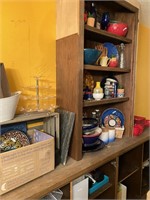 Group: Contents of Shelves on Kitchen/Bedroom Wall