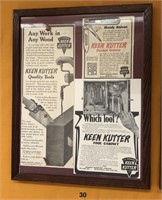 Two frames with KEEN KUTTER advertisements