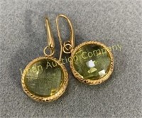 18kt Gold Gemstone Earrings